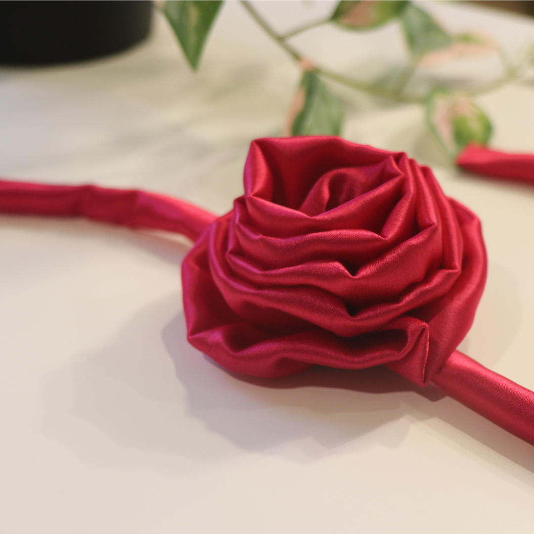 Dark Pink Rose Choker