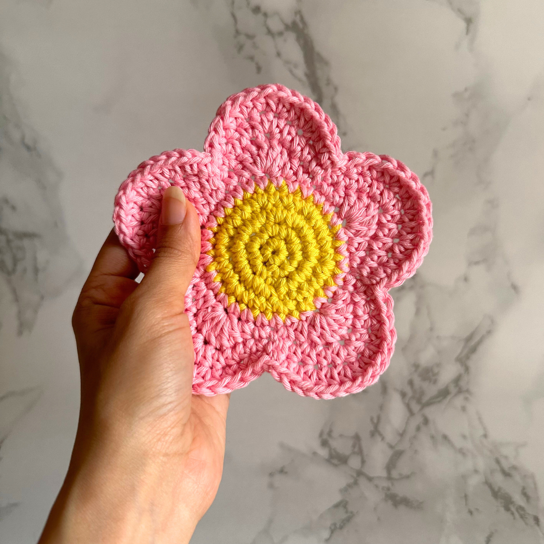 Crochet Daisy Coaster