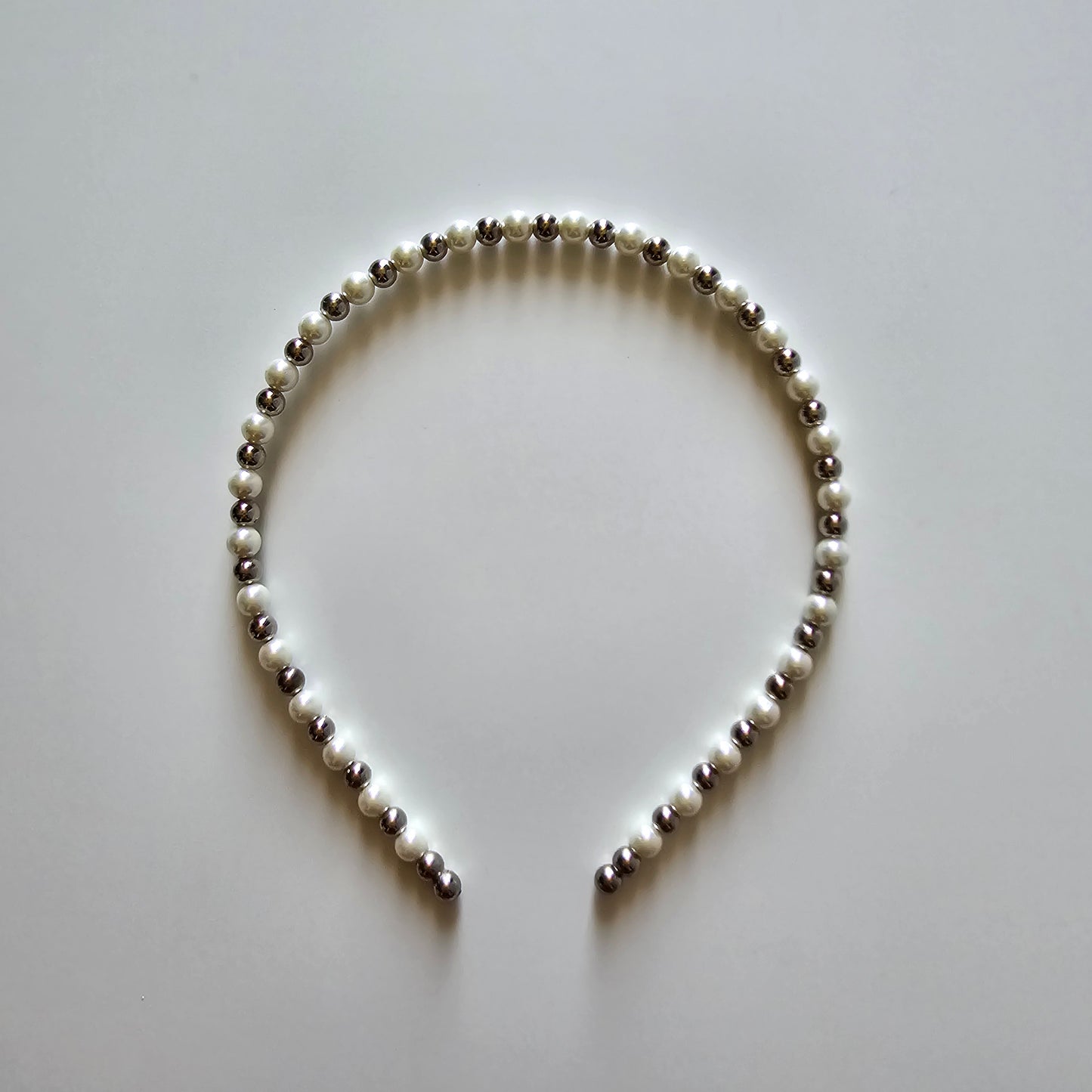 Pearl and Silver beads Hairband