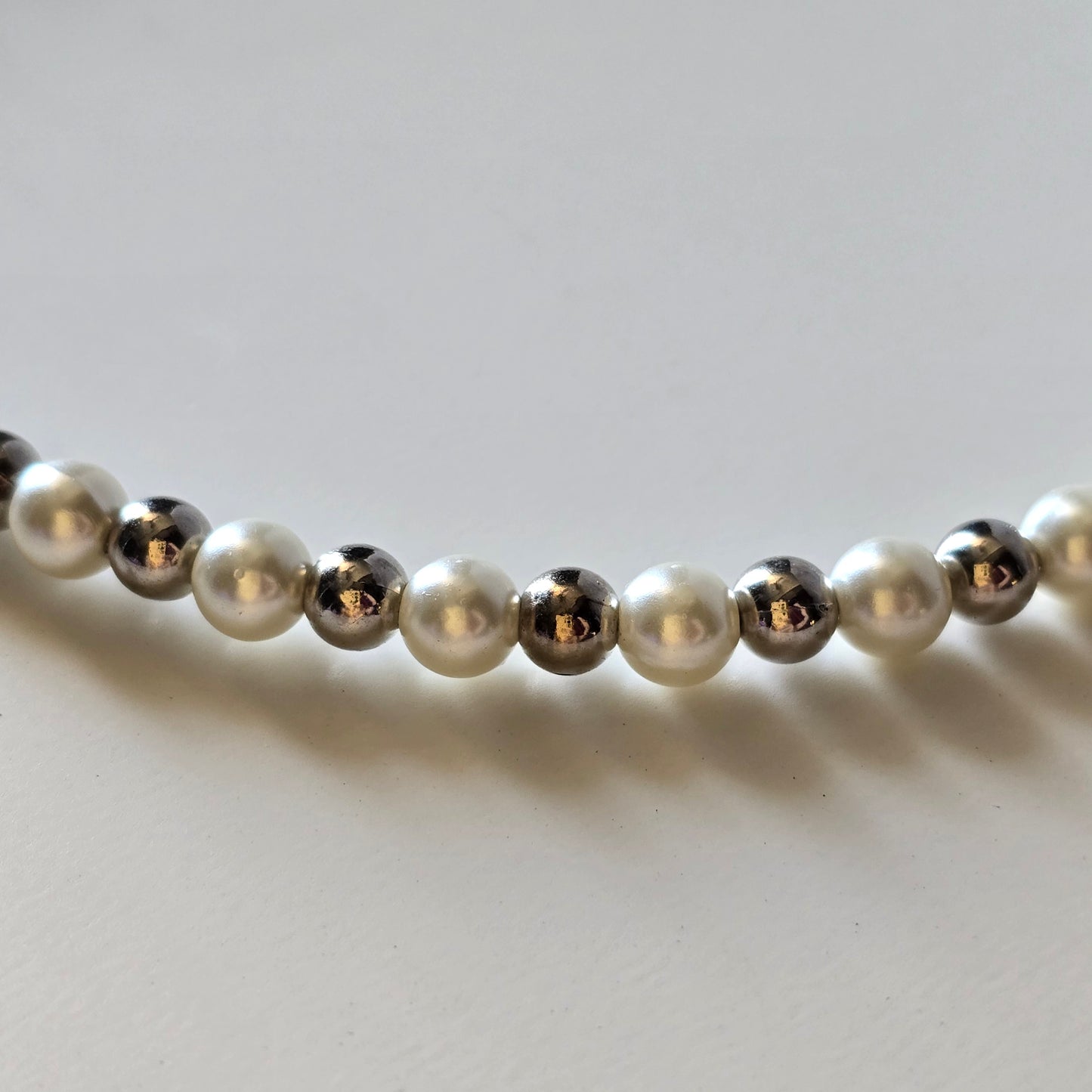 Pearl and Silver beads Hairband