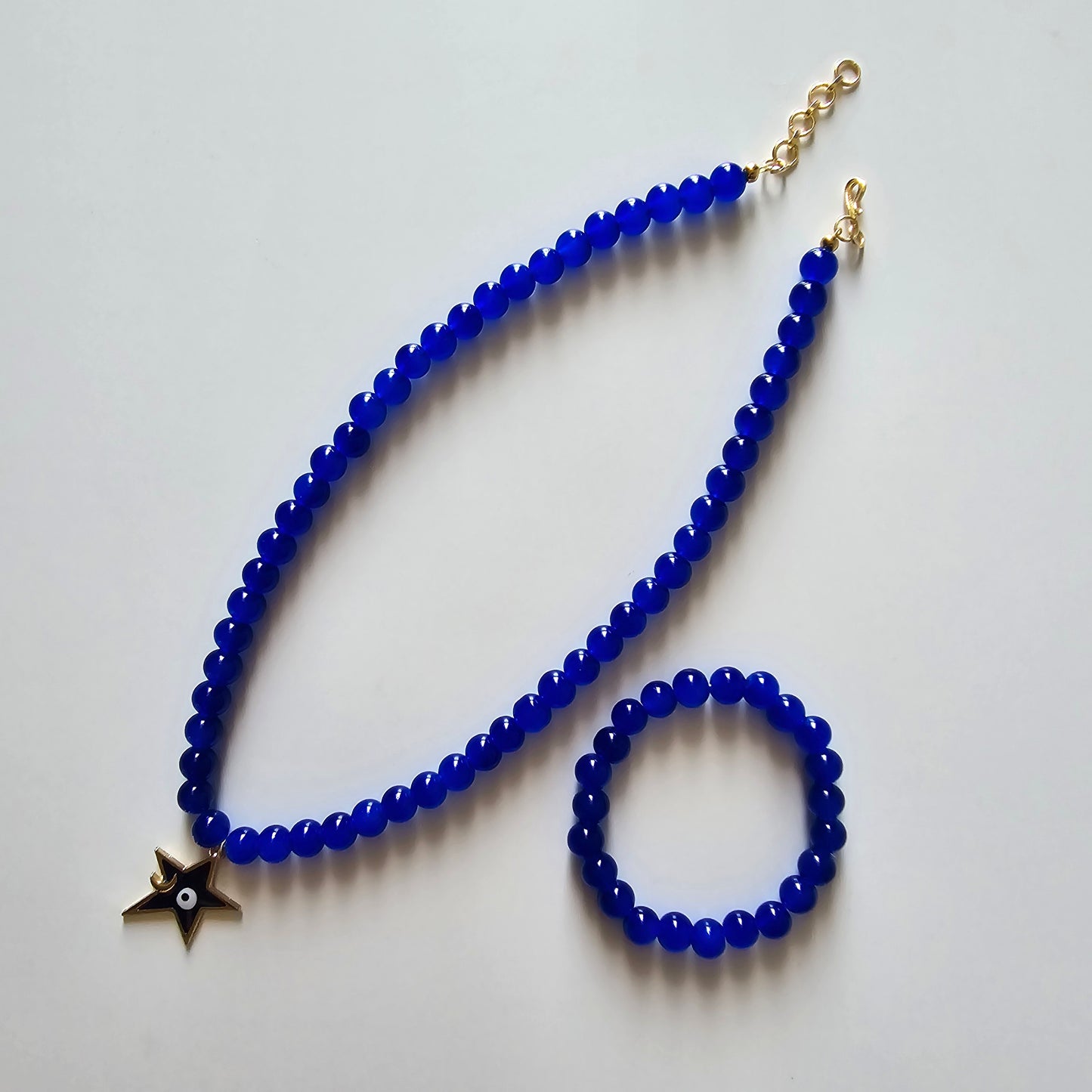 Beaded Necklace and Bracelet Set