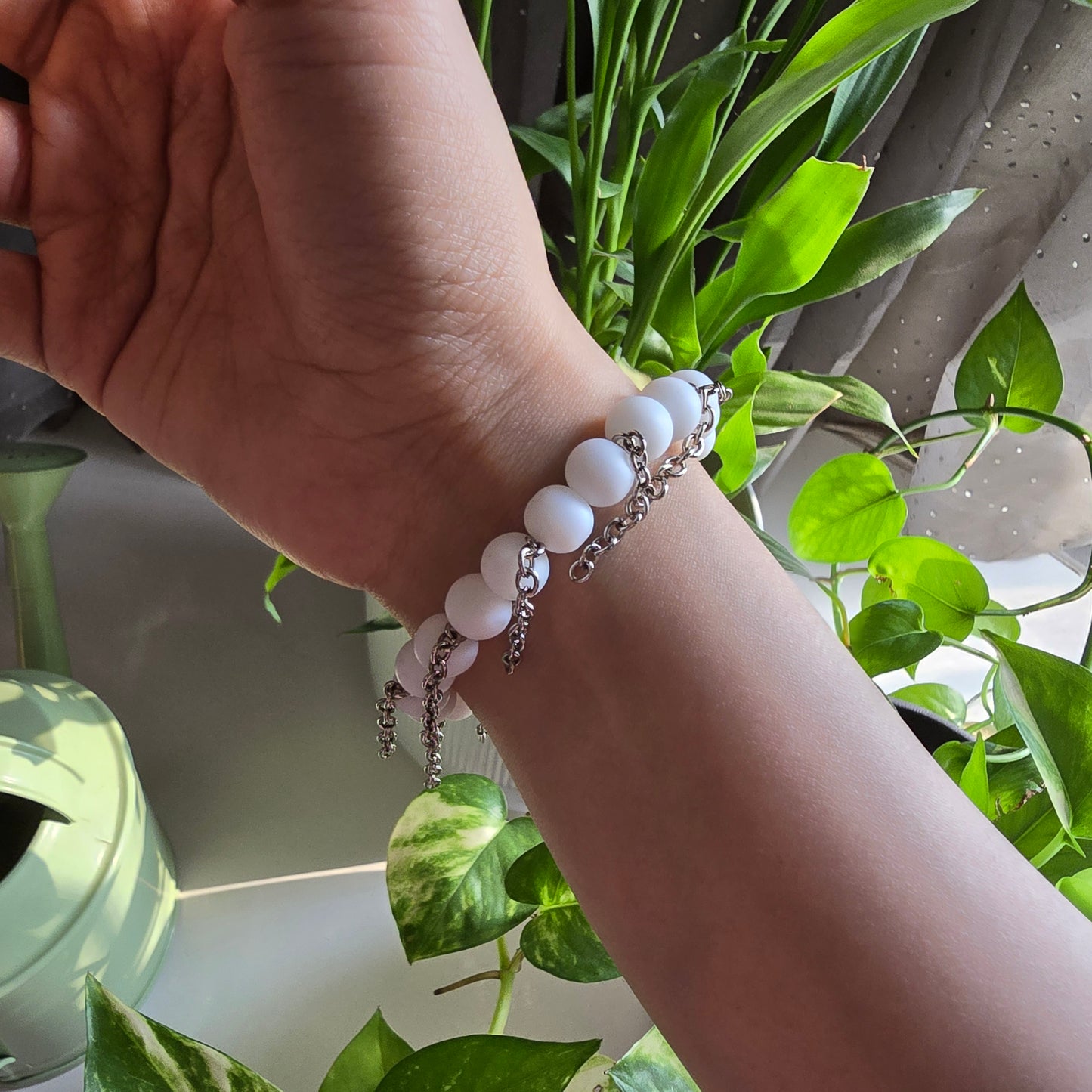 Beaded Bracelet with chain