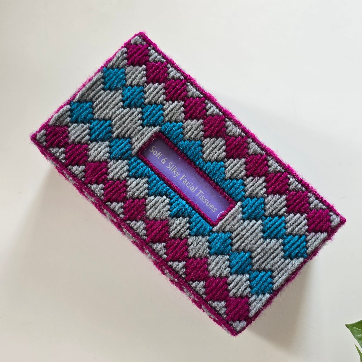 DIY Bargello Tissue Box Cover Kit