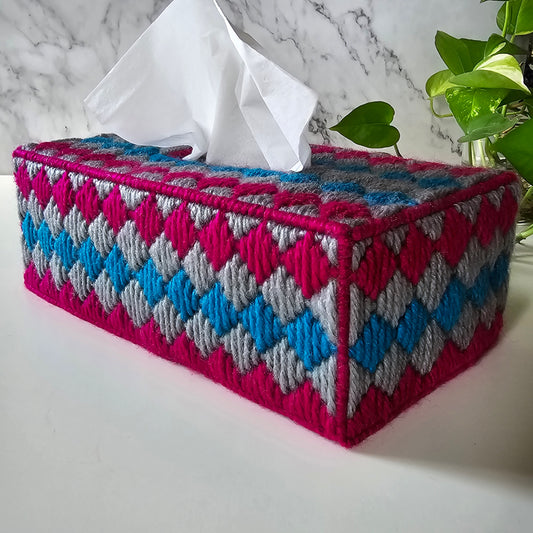 DIY Bargello Tissue Box Cover Kit