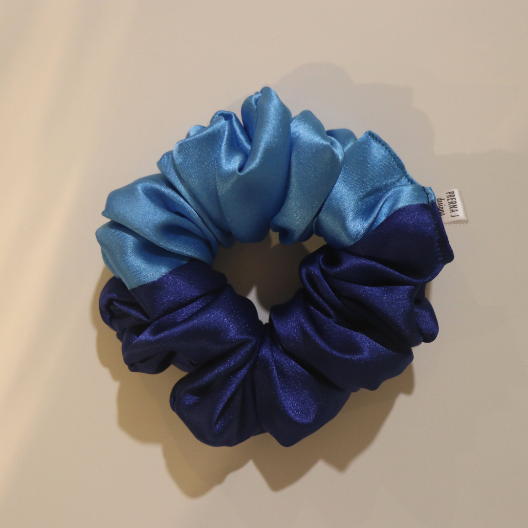 Luxurious Two tone Satin Scrunchie