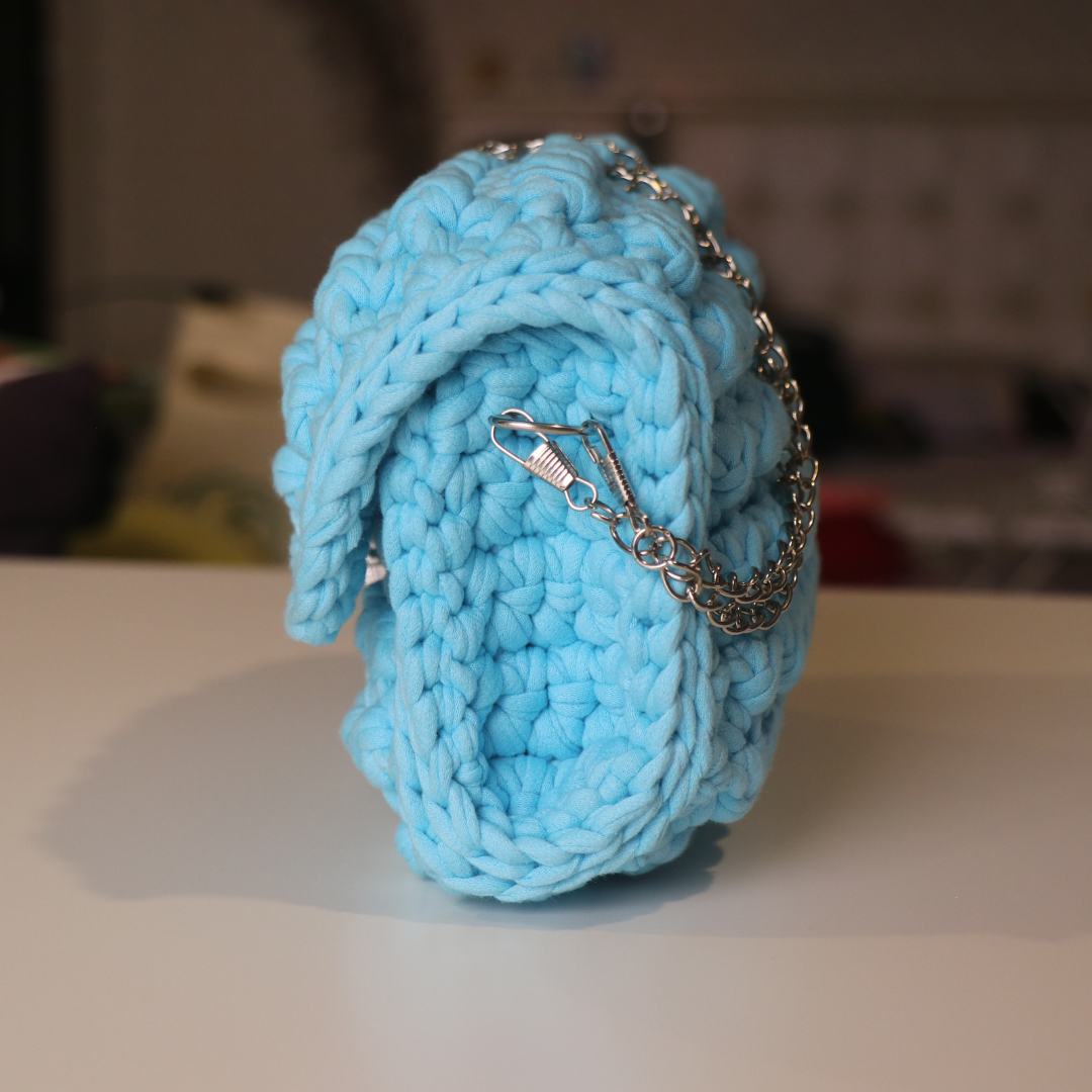 Sky Blue Crochet Bag