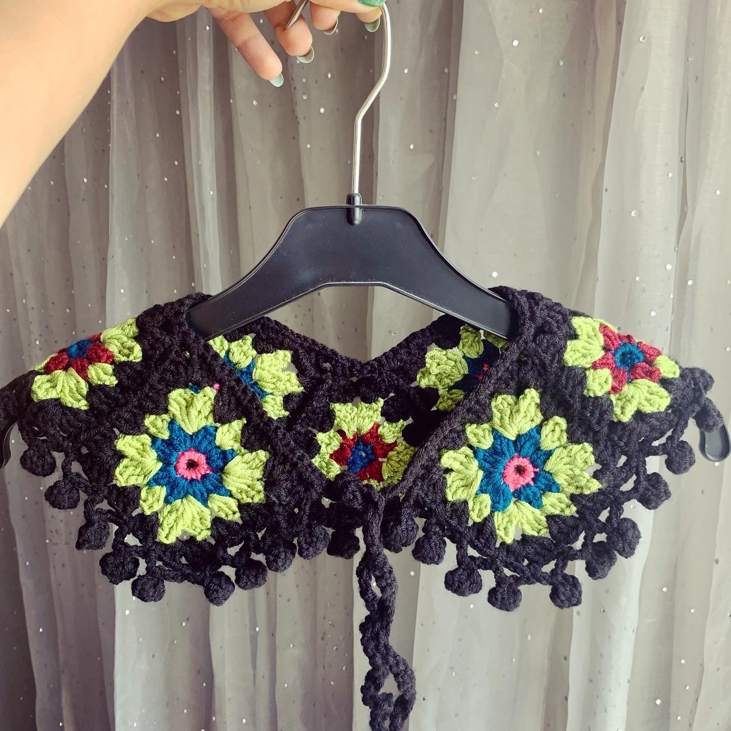 detachable collar, crochet collar, detachable crochet collar