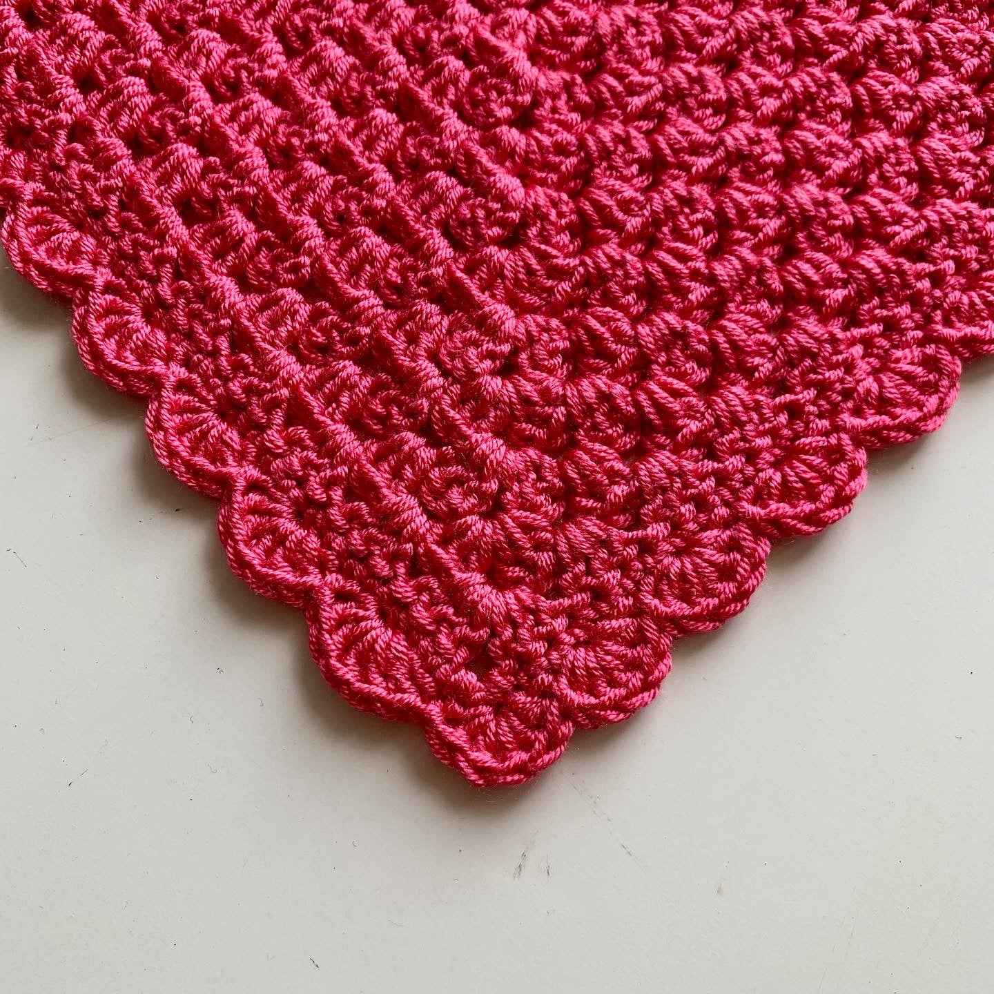 crochet bandana pink colour