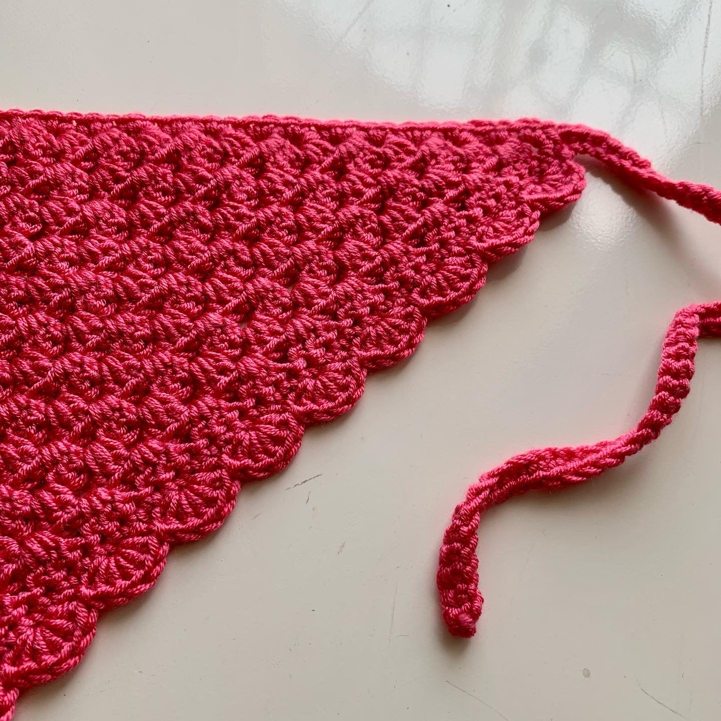 crochet bandana pink colour