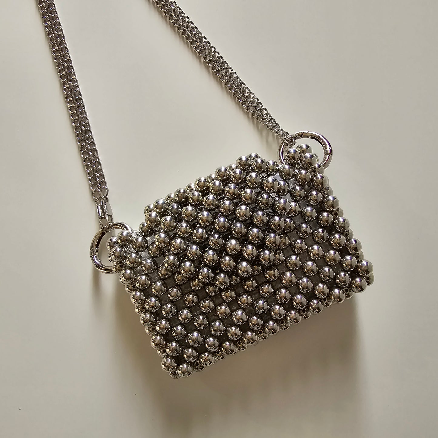 Mini Silver Beaded Bag (Limited Edition)