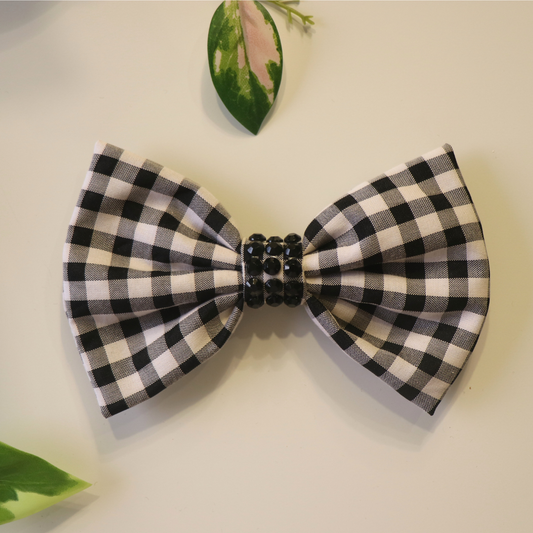 Large Hair Bow Gingham