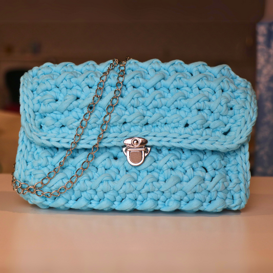 Sky Blue Crochet Bag