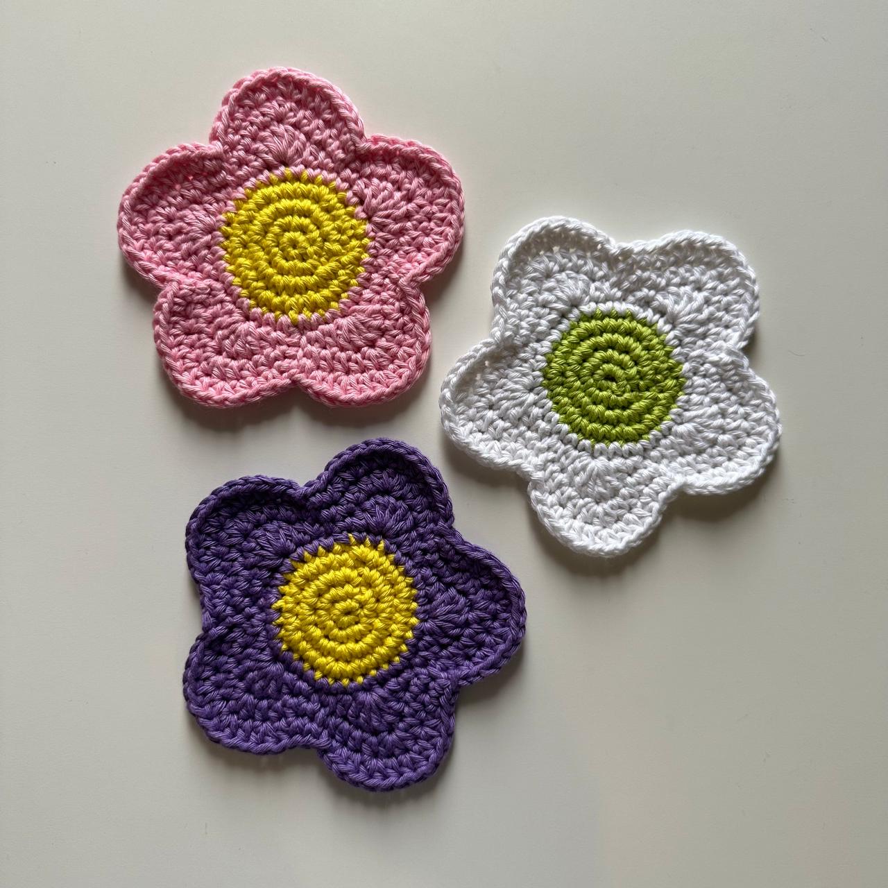 Crochet Daisy Coaster